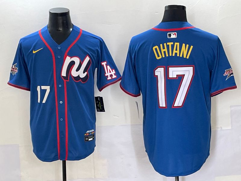 Men 2025 Los Angeles Dodgers #17 Ohtani Blue All star Nike MLB Jersey style 3